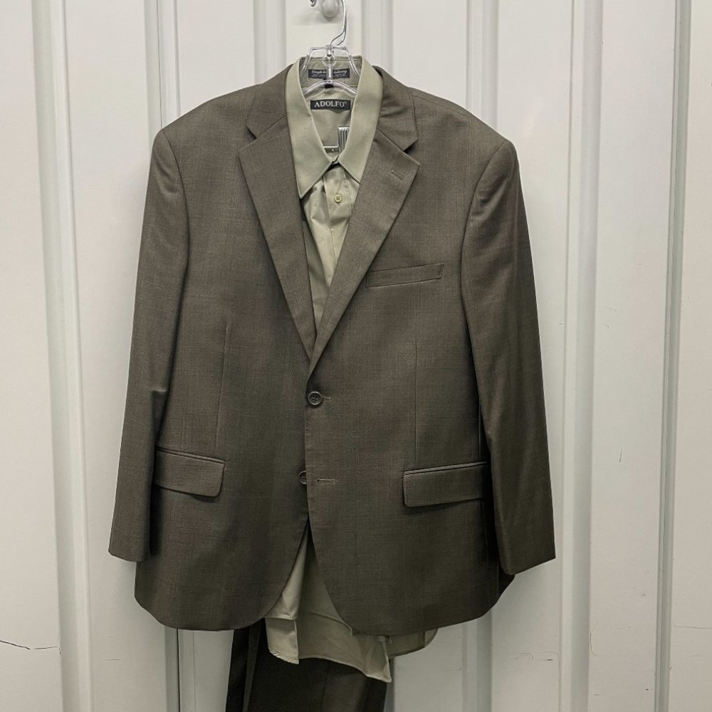 Grey Modern Fitted Business Suit